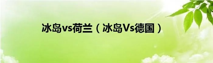冰岛vs荷兰（冰岛Vs德国）
