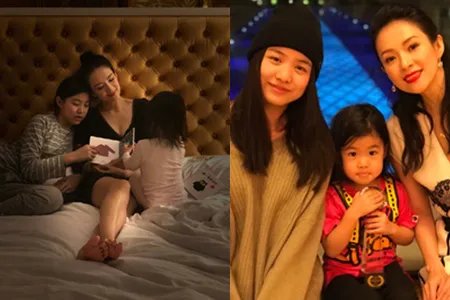章子怡三八节发文 为女儿庆生全家出动