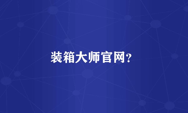 装箱大师官网？