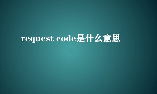 request code是什么意思