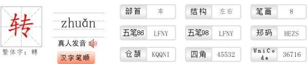 转字笔顺怎么写