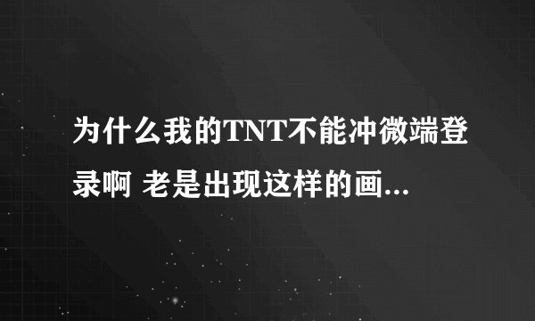 为什么我的TNT不能冲微端登录啊 老是出现这样的画面 求解释~！！！