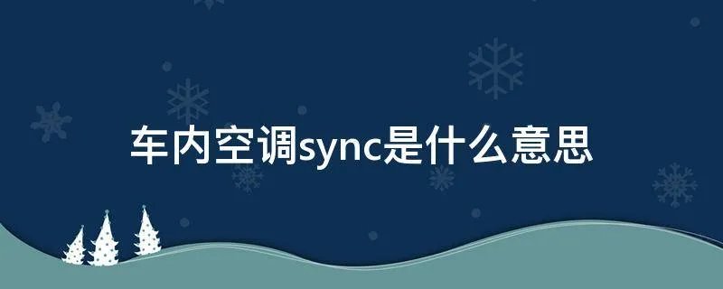 车内空调sync是什么意思