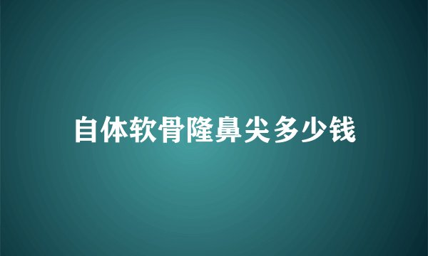 自体软骨隆鼻尖多少钱