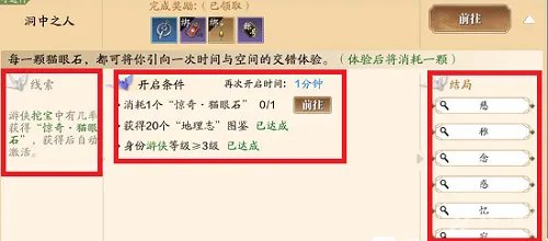 天涯明月刀猫眼石奇遇六个结局分别是什么?