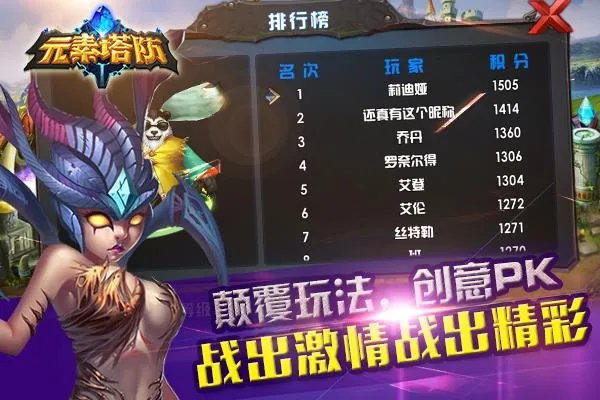 《元素塔防》排行榜