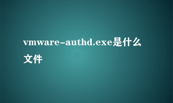 vmware-authd.exe是什么文件