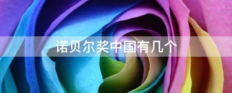 诺贝尔奖中国有几个