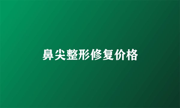 鼻尖整形修复价格