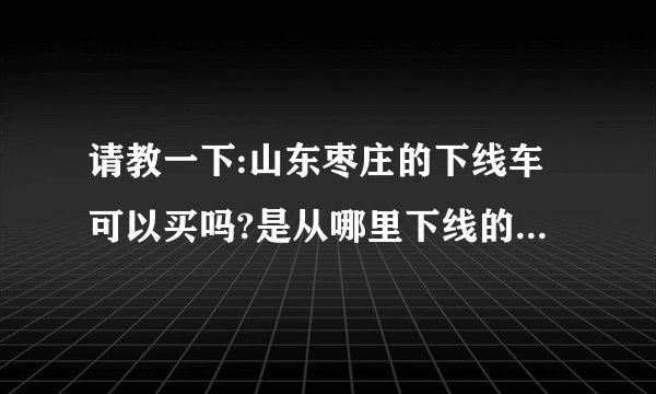 请教一下:山东枣庄的下线车可以买吗?是从哪里下线的车辆呢?我想买辆07的桑塔纳3000什么价格可以买？