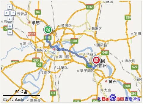 武汉机场到鄂州市鄂城区地图