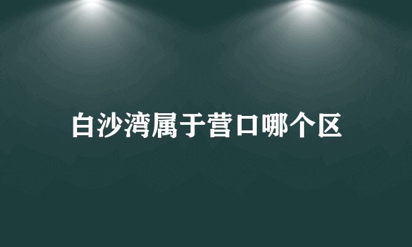 白沙湾属于营口哪个区