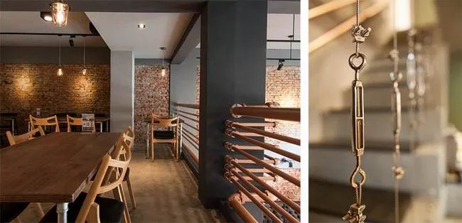 用红砖、钢管打造帅气咖啡厅