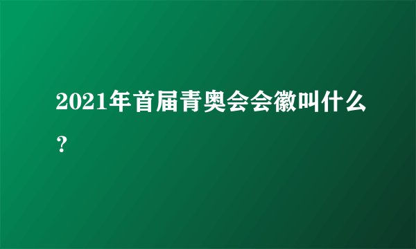 2021年首届青奥会会徽叫什么？