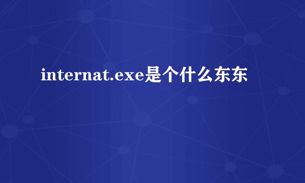 internat.exe是个什么东东