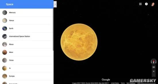 谷歌地图可以漫游太空了 50万张卫星图构建太阳系