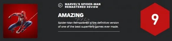 《漫威蜘蛛侠重制版》ign评分与评价一览 ign评分高吗？