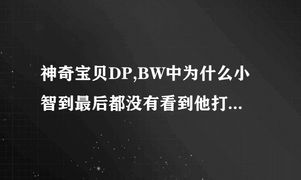 神奇宝贝DP,BW中为什么小智到最后都没有看到他打联盟啊？什么目的？