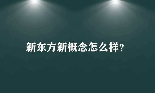 新东方新概念怎么样？