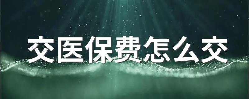交医保费怎么交 关于医保费怎么交介绍