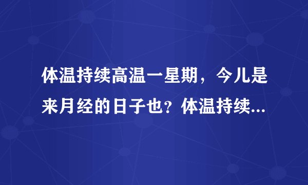 体温持续高温一星期，今儿是来月经的日子也？体温持续...