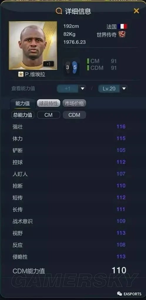 FIFA Online3新传奇球员能力值与属性介绍