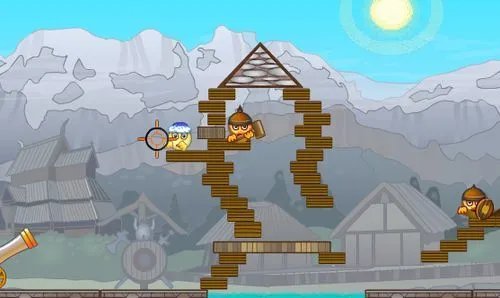 大炮轰小人2第三关和第四关攻略