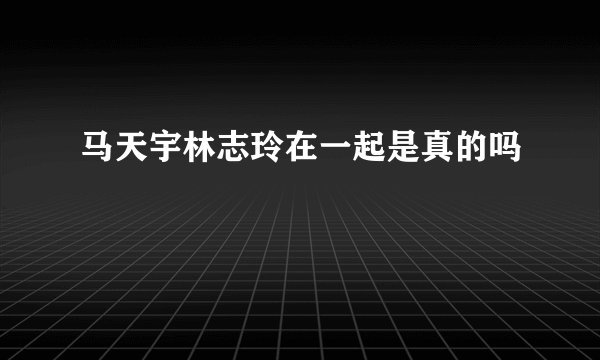 马天宇林志玲在一起是真的吗