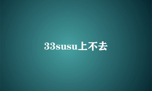33susu上不去