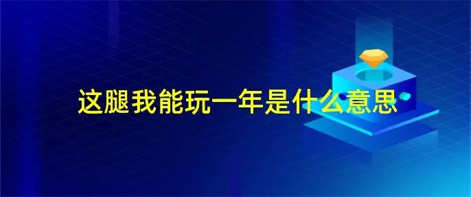 这腿我能玩一年是什么意思