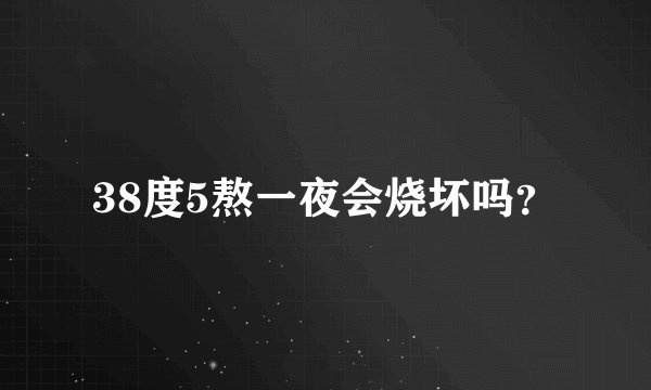 38度5熬一夜会烧坏吗？