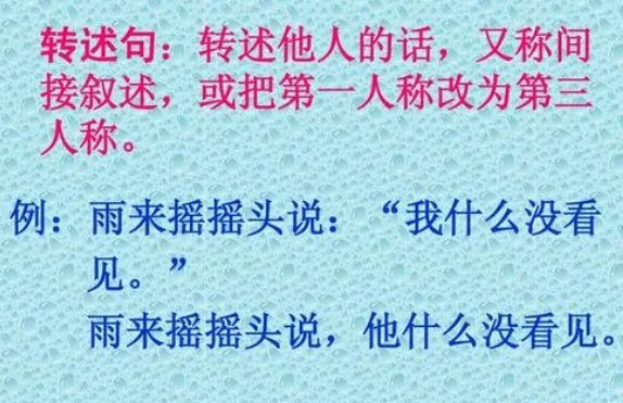 转述句是什么意思？