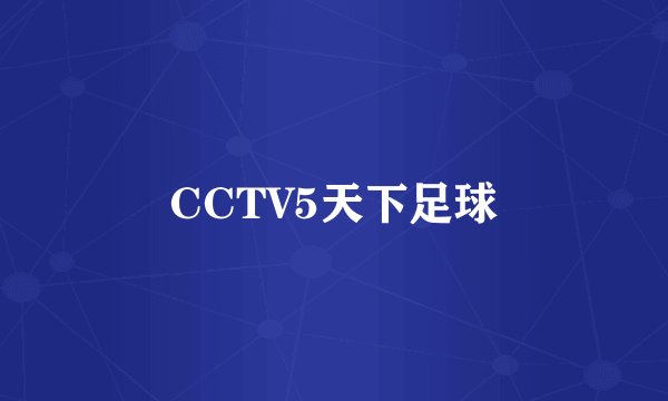 CCTV5天下足球
