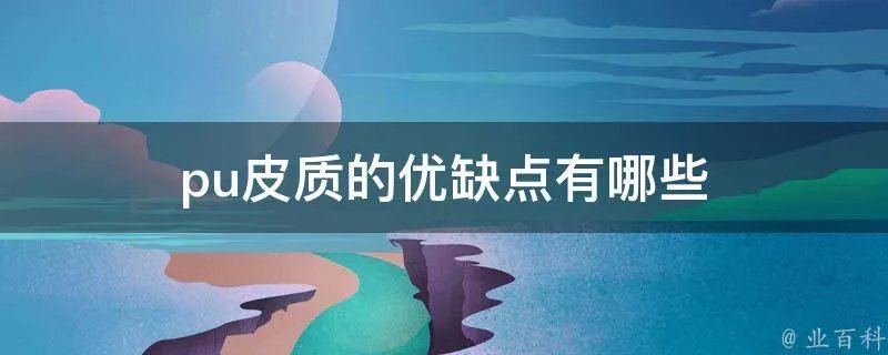 pu皮质的优缺点有哪些