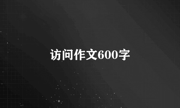 访问作文600字