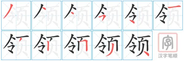 领字的笔顺