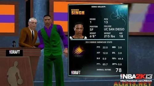 《NBA 2K13》最新截图放出 首次展现生涯模式