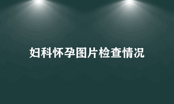 妇科怀孕图片检查情况