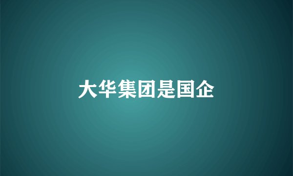 大华集团是国企