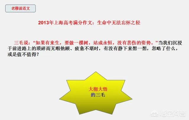 历年满分作文中，好像都有三毛的影子，如何才能把三毛写进作文呢？