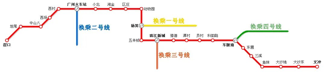 最好最全的广州地铁五号线路线图地图