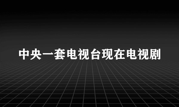 中央一套电视台现在电视剧