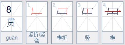 贯字的笔顺是什么