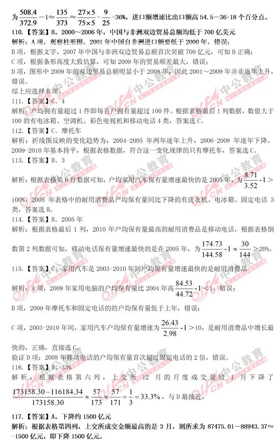 2013山东公务员考试行测试题答案及解析