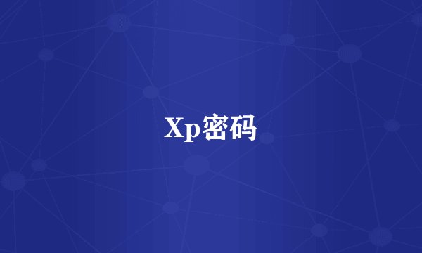 Xp密码