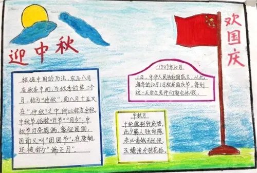 2020中秋国庆节手抄报图片大全