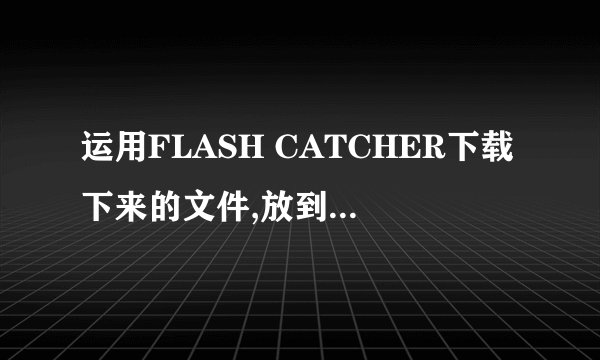 运用FLASH CATCHER下载下来的文件,放到FLASH里面为什么是一个图层？我想在继续编辑谁有办法啊！谢谢啦！