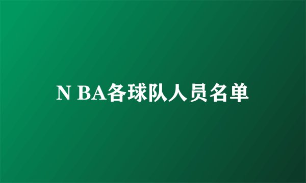 N BA各球队人员名单