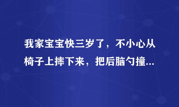 我家宝宝快三岁了，不小心从椅子上摔下来，把后脑勺撞地上了很响的一声，不知道头部里面会不会受伤