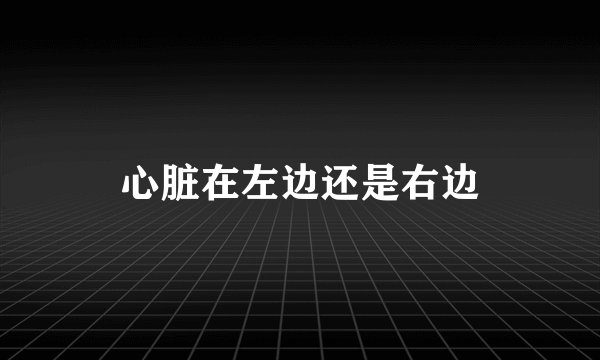 心脏在左边还是右边